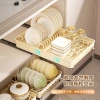 أدراج أدراج مطبخ جديد يحتوي على حوائط أسفلت مزروعة بأدراج لتزويغ Specification image